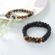 8MM Bead Bracelets For Men Women Lava Rock Lion Leopard Beaded Bracelets Set